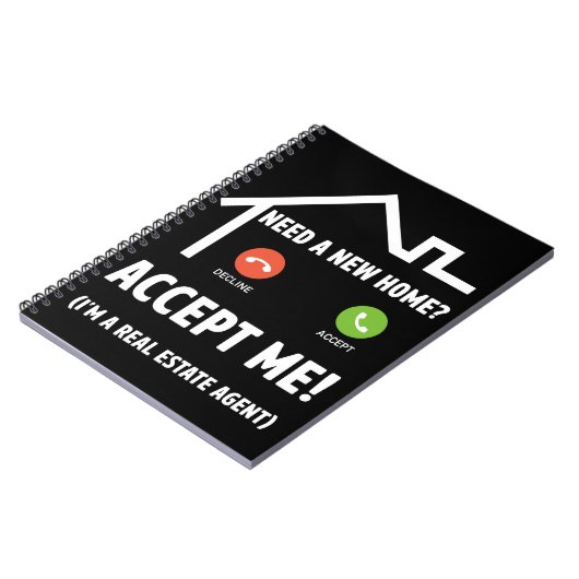 Real Anwesen Agent Funny Property Broker Notizblock (Linke Seite)