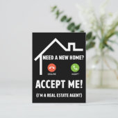 Real Anwesen Agent Funny Property Broker Postkarte (Stehend Vorderseite)