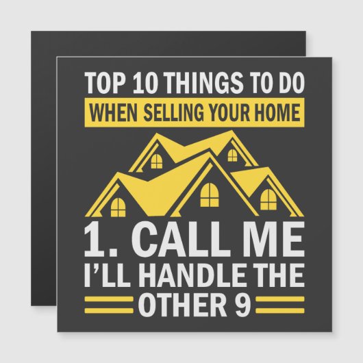 Real Anwesen Agent Funny Zitat Magnetkarte (Vorne/Hinten)