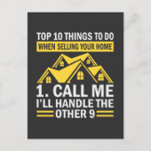 Real Anwesen Agent Funny Zitat Postkarte (Vorderseite)