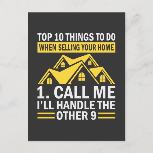 Real Anwesen Agent Funny Zitat Postkarte (Vorderseite)