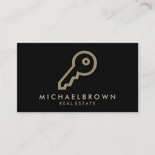 Real Anwesen Agent für das Key Gold House Logo Visitenkarte (Vorderseite)
