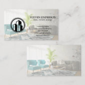 Real Anwesen Agent | Gebäude-Logo | Zuhause Interi Visitenkarte (Vorne/Hinten)