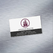 Real Anwesen Agent | Gebäude-Symbol Magnetische Visitenkarte (Beispiel)