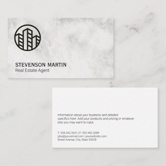 Real Anwesen Agent | Gebäude Visitenkarte (Vorne/Hinten)