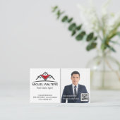 Real Anwesen Agent | Geschäftsmann im Anzug Visitenkarte (Stehend Vorderseite)