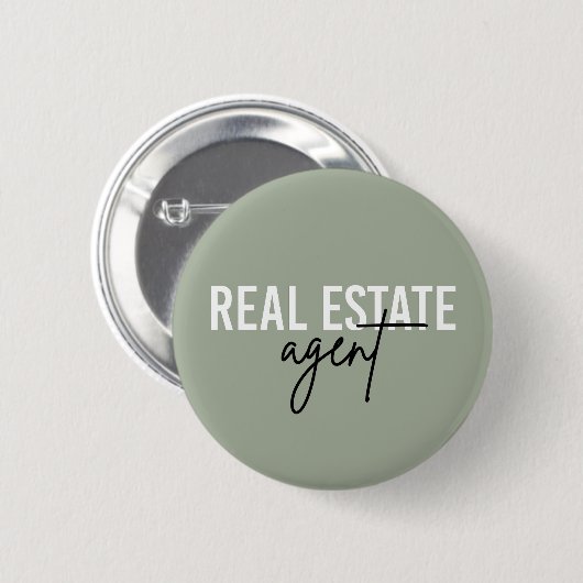 Real Anwesen Agent | Geschenke für Realtor Button (Vorne & Hinten)