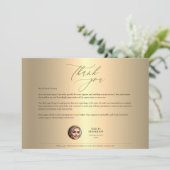 Real Anwesen Agent Gold Dankbarkeit Dankeskarte (Stehend Vorderseite)