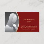 Real Anwesen Agent Gold House Realtor Red Foto Visitenkarte (Rückseite)