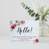 Real Anwesen Agent HELLO CARD Ankündigungspostkarte (Stehend Vorderseite)