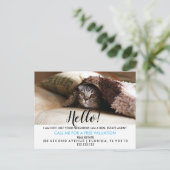 Real Anwesen Agent HELLO CARD Ankündigungspostkarte (Stehend Vorderseite)