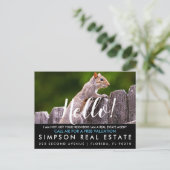 Real Anwesen Agent HELLO CARD Ankündigungspostkarte (Stehend Vorderseite)