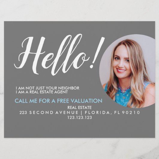 Real Anwesen Agent HELLO CARD - Flyer (Vorne)