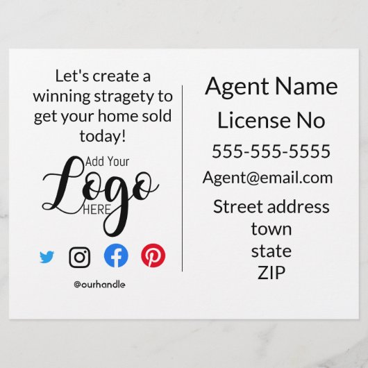 Real Anwesen Agent HELLO CARD - Flyer (Hinten)