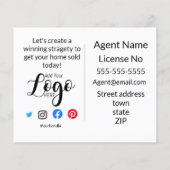 Real Anwesen Agent HELLO CARD Flyer (Hinten)