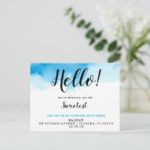 Real Anwesen Agent HELLO Süßeste Referenzen Ankündigungspostkarte (Stehend Vorderseite)