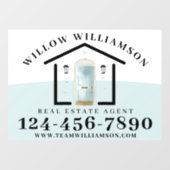 Real Anwesen Agent House & Aqua Aqua Fensteraufkleber (Blatt)