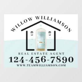 Real Anwesen Agent House & Aqua Aqua Fensteraufkleber