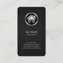 Real Anwesen Agent House Black Grunge Business Car Visitenkarte