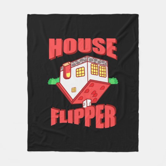 Real Anwesen Agent House Flipper Fleecedecke (Vorderseite)