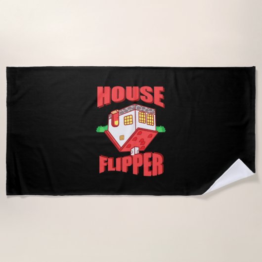 Real Anwesen Agent House Flipper Strandtuch (Vorderseite)