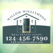 Real Anwesen Agent House & Green Wasserfarbe Tür Fensteraufkleber (Blatt 3)