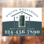 Real Anwesen Agent House & Green Wasserfarbe Tür Fensteraufkleber (Blatt 2)