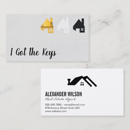 Real Anwesen Agent / House Logos Visitenkarte (Vorne/Hinten)