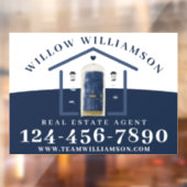 Real Anwesen Agent House & Navy Aquarelltore Fensteraufkleber (Blatt 2)