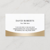 Real Anwesen Agent House Roof Logos Modern Gold Visitenkarte (Rückseite)