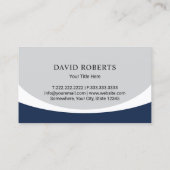 Real Anwesen Agent House Roof Typografy Navy Blue Visitenkarte (Rückseite)