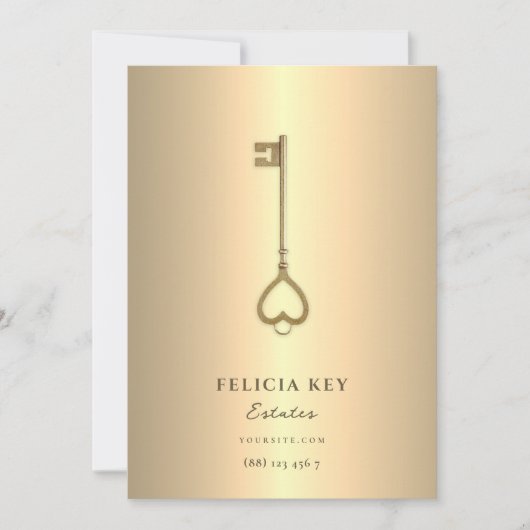 Real Anwesen Agent Imitats Gold Dankbarkeit Dankeskarte (Vorderseite)