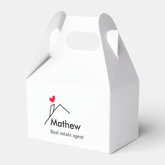 Real Anwesen Agent Immobilien Bau Zuhause inaugu Geschenkschachtel (Rückseite)