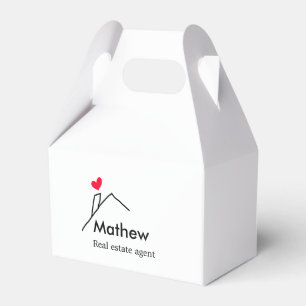 Real Anwesen Agent Immobilien Bau Zuhause inaugu Geschenkschachtel