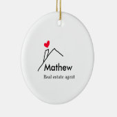 Real Anwesen Agent Immobilien Bau Zuhause inaugu Keramik Ornament (Rechts)