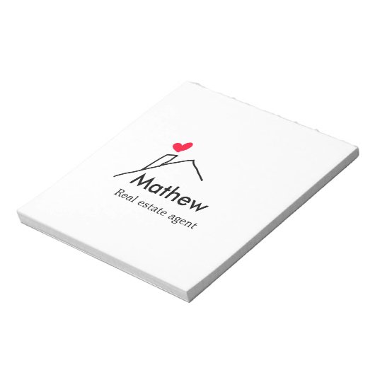 Real Anwesen Agent Immobilien Bau Zuhause inaugu Notizblock (Rotiert)