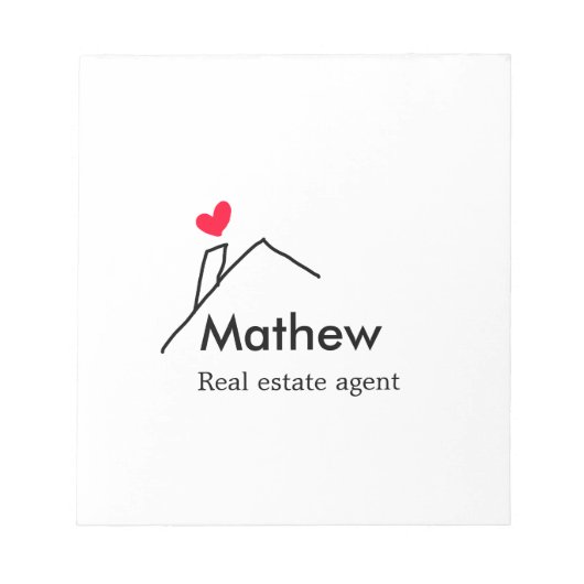Real Anwesen Agent Immobilien Bau Zuhause inaugu Notizblock (Vorderseite)