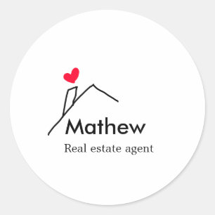 Real Anwesen Agent Immobilien Bau Zuhause inaugu Runder Aufkleber
