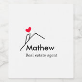 Real Anwesen Agent Immobilien Bau Zuhause inaugu Weinetikett (Einzelnes Label)