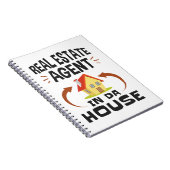 Real Anwesen Agent in Da House Notizblock (Rechte Seite)