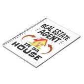 Real Anwesen Agent in Da House Notizblock (Linke Seite)