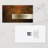Real Anwesen Agent Investment Grunge Gold Streifen Visitenkarte (Vorne/Hinten)