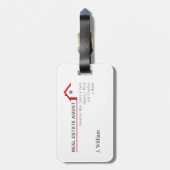 Real Anwesen Agent Jemand, der eine Hand nimmt Gepäckanhänger (Rückseite vertikal)