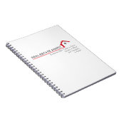 Real Anwesen Agent Jemand, der eine Hand nimmt Notizblock (Rechte Seite)