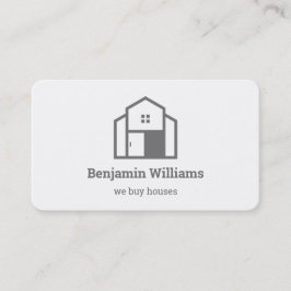 Real Anwesen Agent kaufen wir Häuser Visitenkarte