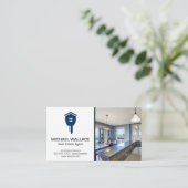 Real Anwesen Agent Key | Moderne Küche Visitenkarte (Stehend Vorderseite)