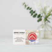 Real Anwesen Agent | Küche | Zuhause Logo Visitenkarte (Stehend Vorderseite)