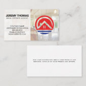 Real Anwesen Agent | Küche | Zuhause Logo Visitenkarte (Vorne/Hinten)