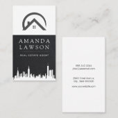 Real Anwesen Agent | Leather Lux Führungskraft Visitenkarte (Vorne/Hinten)