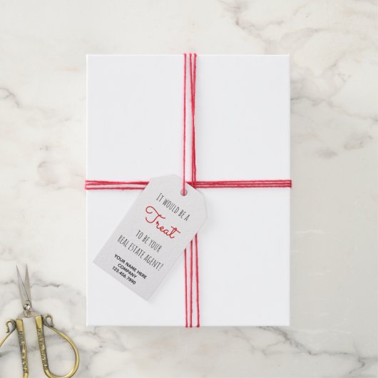 Real Anwesen Agent Leckerei Geschenkanhänger (Mit Garn)